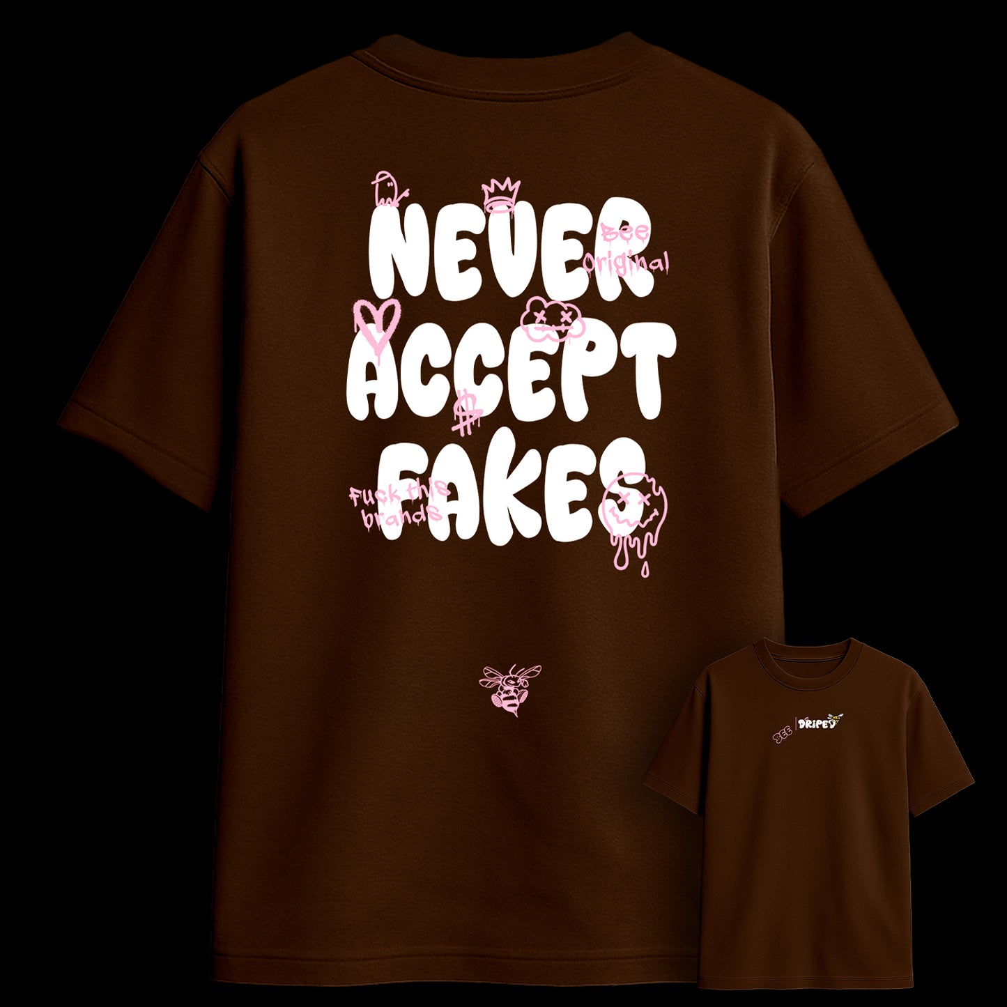 Camiseta "Never Fake"(oversized)