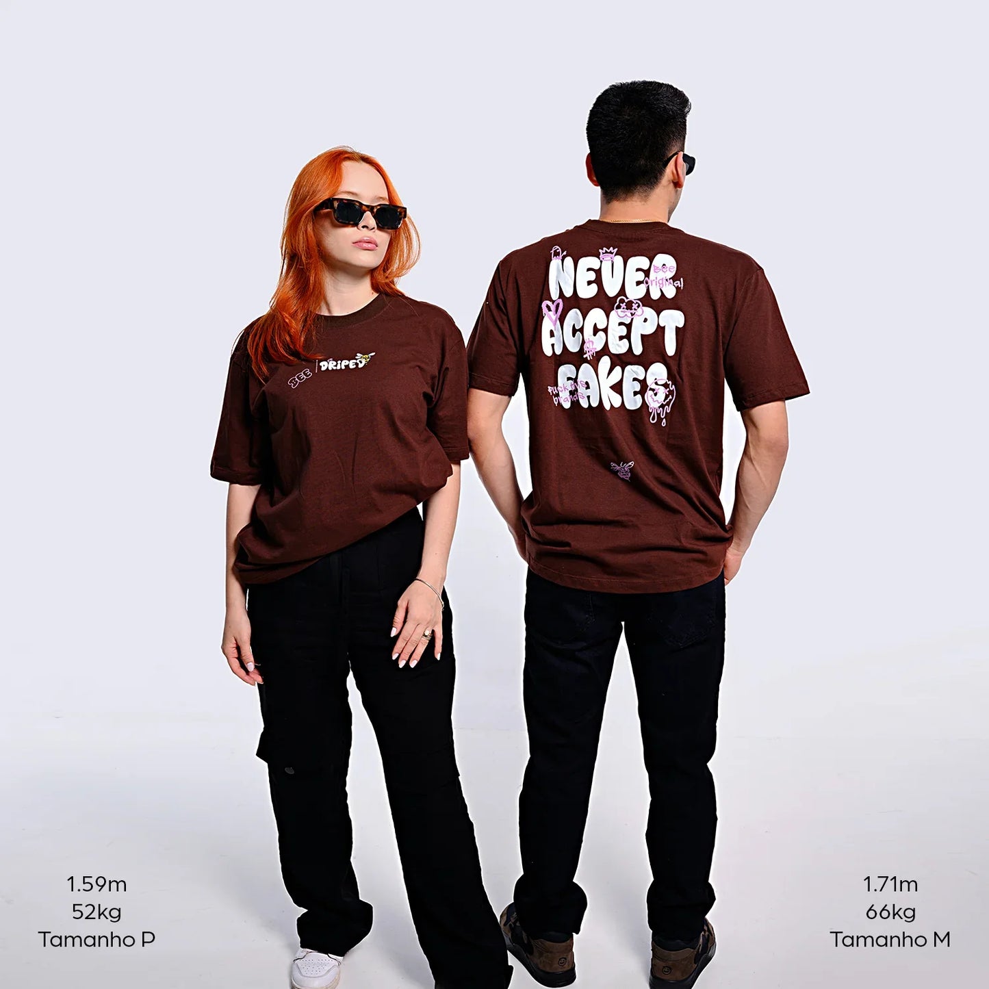 Camiseta "Never Fake"(oversized)